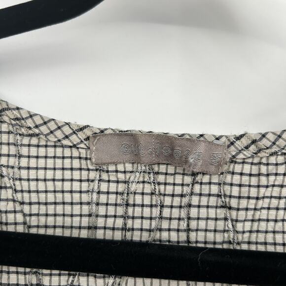 Cut Loose Textured Windowpane Ruffle Hem Tunic Dress With Pocket Size Medium M - Picture 4 of 6